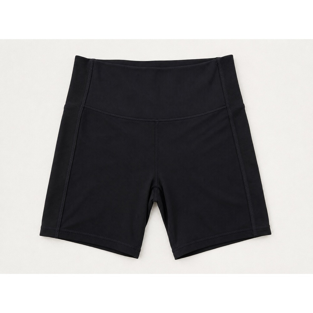 Glyder Black Ribbed High Waisted Biker Shorts Women Size XS Activewear Yoga